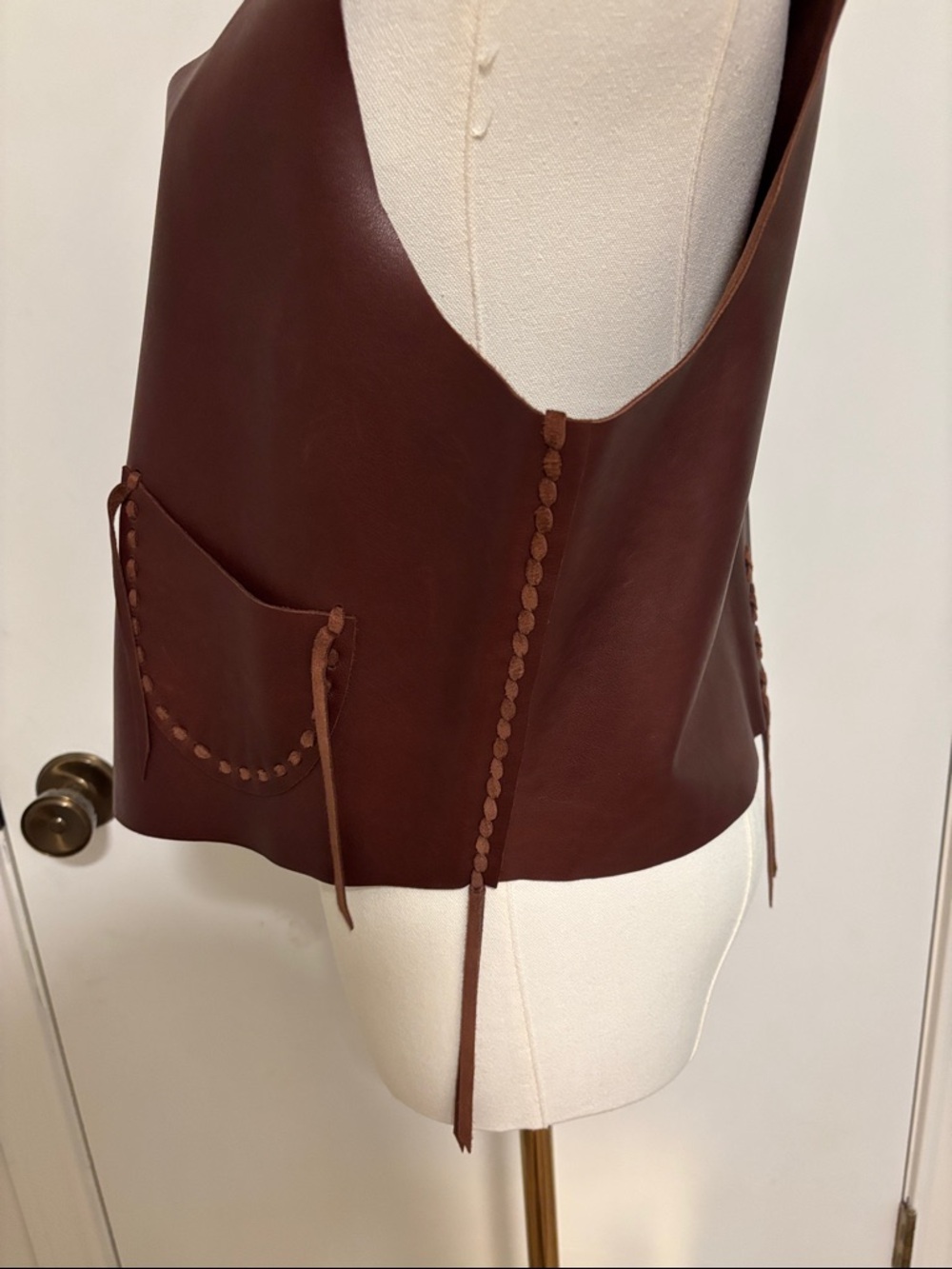 Ralph Lauren Deep Brown Leather Vest - Picture 8 of 9
